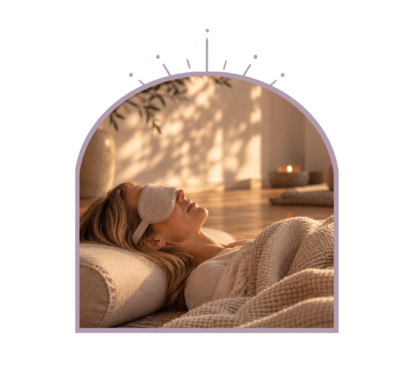 Yoga Nidra one-to-one session setup with cushions and soft light